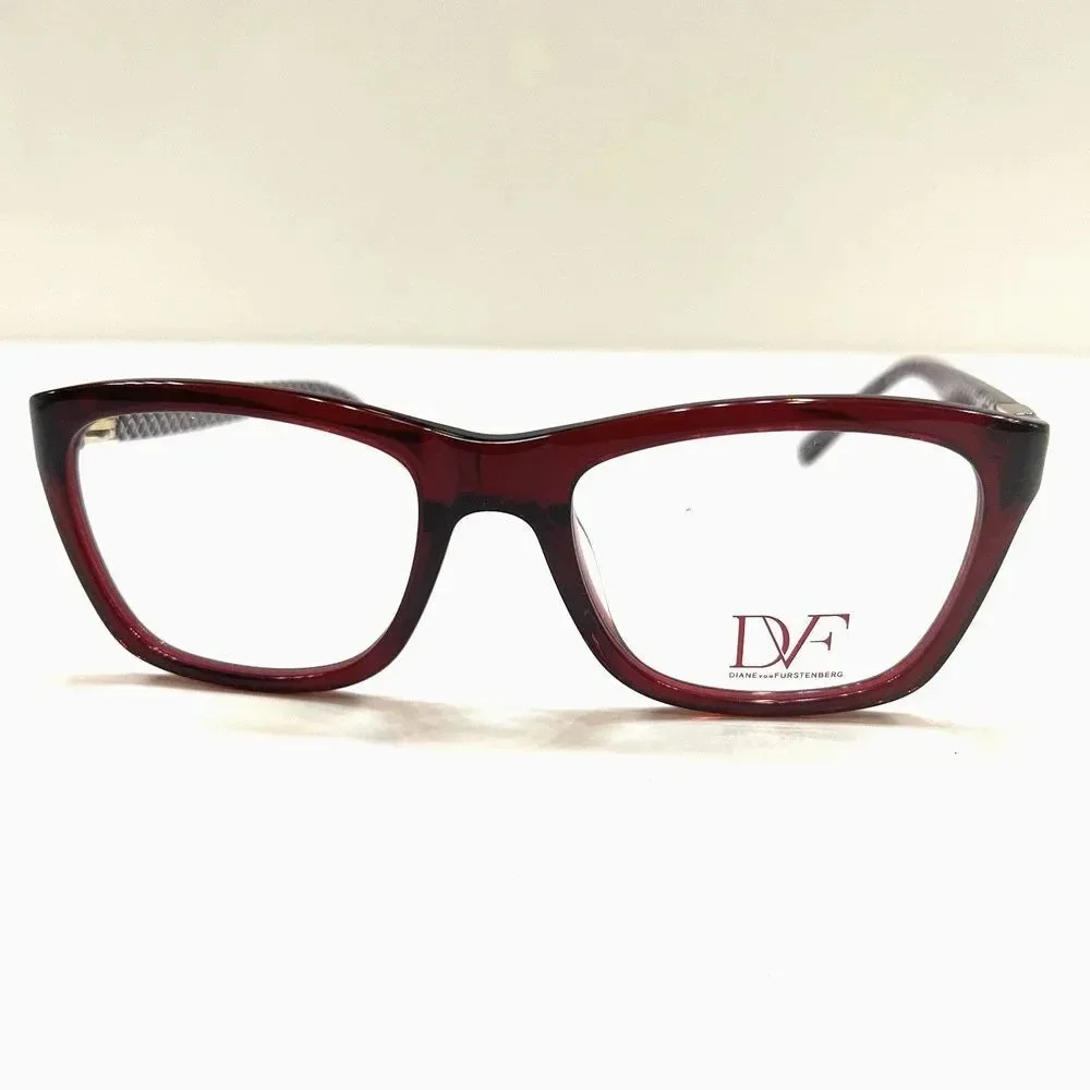NEW Diane von Furstenberg DVF 5063 619 Glossy Burgundy Eyeglass Frames 50-18-130